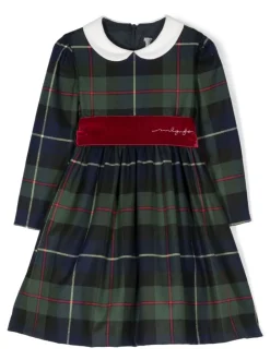 Kids IL GUFO Abito misto cotone a quadri multicolor