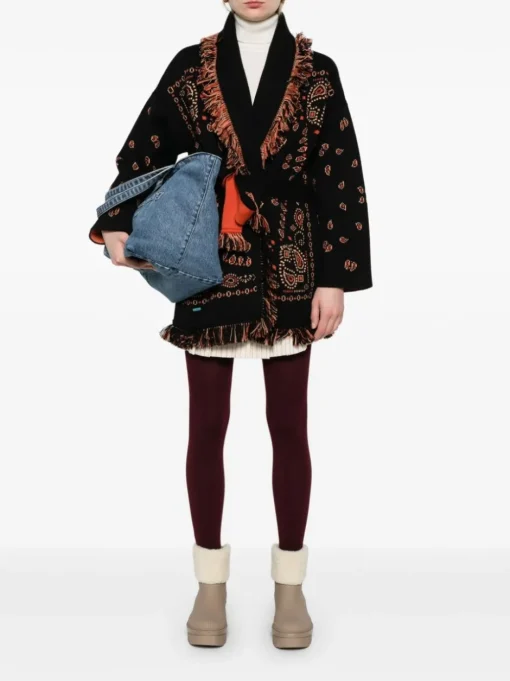 ALANUI Cardigan with jacquard bandana motif