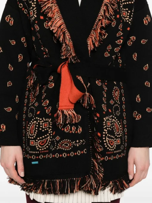 ALANUI Cardigan with jacquard bandana motif