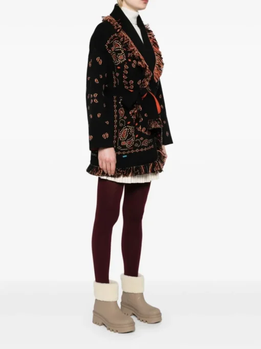 ALANUI Cardigan with jacquard bandana motif