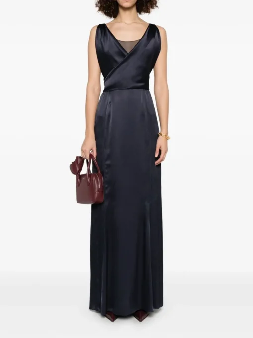 ALBERTA FERRETTI Long satin dress