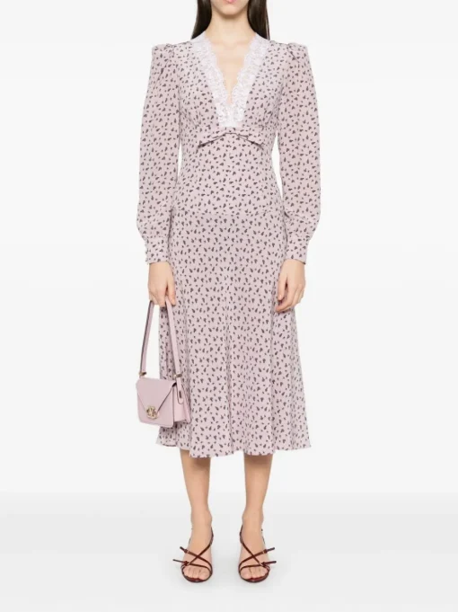 ALESSANDRA RICH Midi dress with print