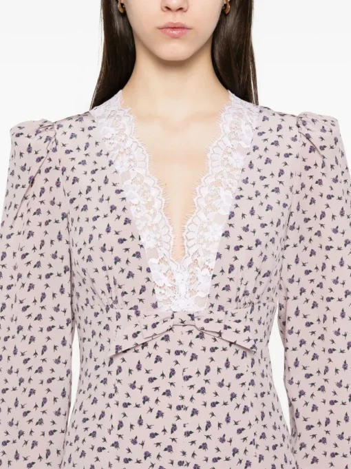 ALESSANDRA RICH Midi dress with print