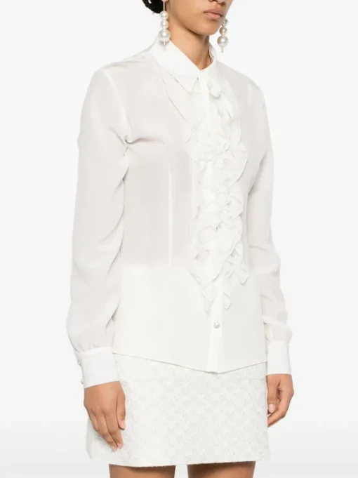 ALESSANDRA RICH Silk blouse with pointed collar
