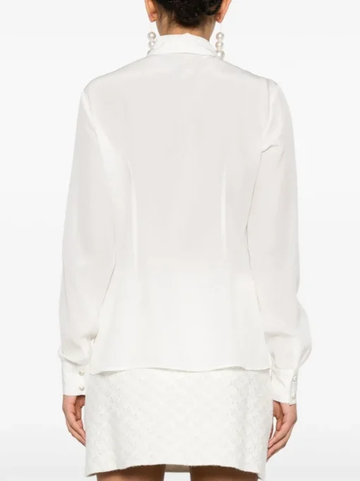 ALESSANDRA RICH Silk blouse with pointed collar