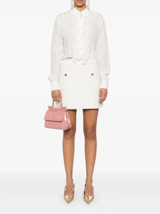 ALESSANDRA RICH Silk blouse with pointed collar