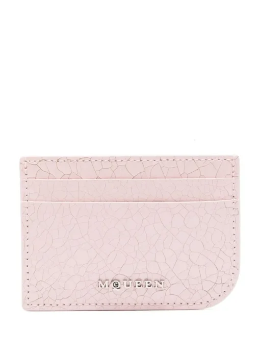 ALEXANDER McQUEEN Card holder with crackle effect