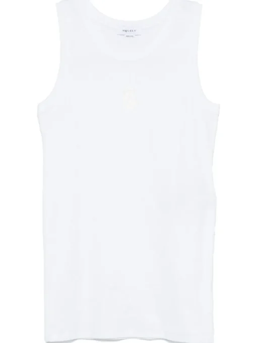 ALEXANDER McQUEEN Tank top with Skull embroidery