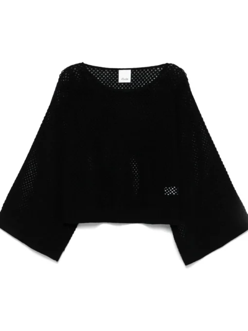 ALLUDE open knit sweater