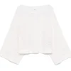 ALLUDE open knit sweater