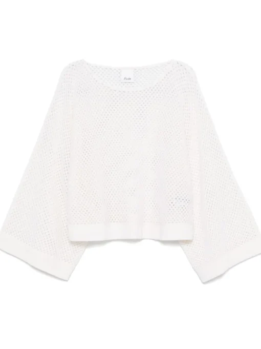 ALLUDE open knit sweater