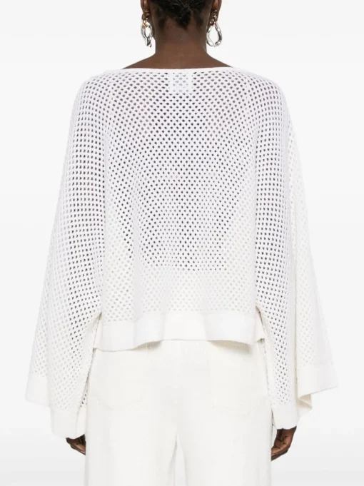 ALLUDE open knit sweater