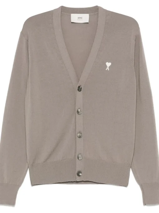 AMI PARIS Cardigan with Cloud Ami de Coeur motif