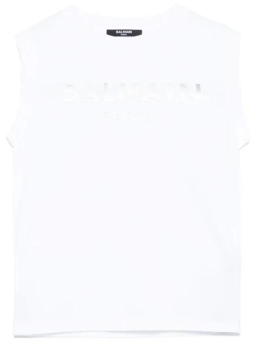Kids BALMAIN KIDS Tank top with rubberized logo