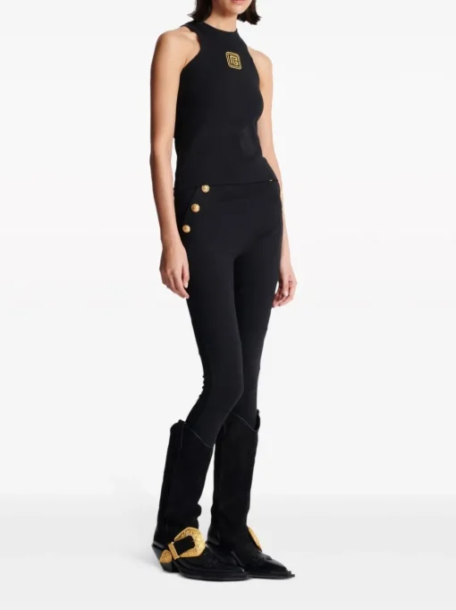 BALMAIN Tank top with embroidery
