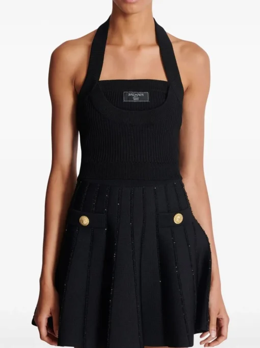 BALMAIN Top with halter neck