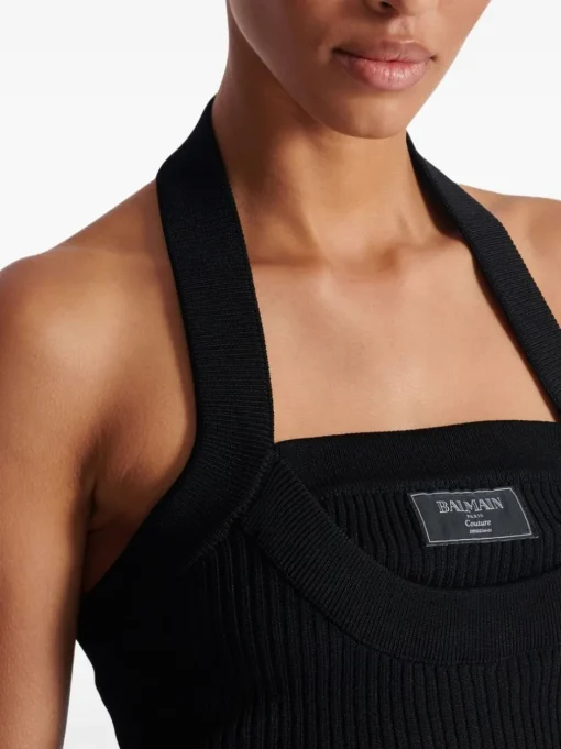 BALMAIN Top with halter neck