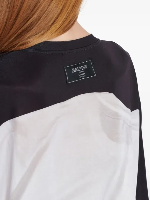 BALMAIN T-shirt with trompe loeil effect