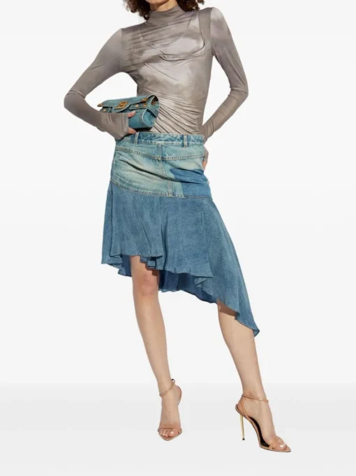 BALMAIN Asymmetric midi skirt