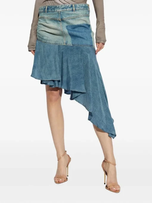 BALMAIN Asymmetric midi skirt