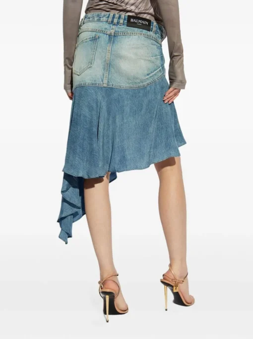 BALMAIN Asymmetric midi skirt