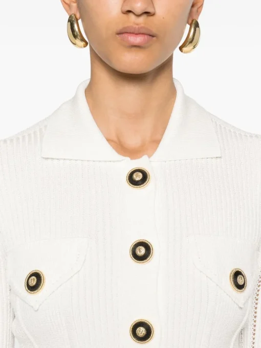BALMAIN Cardigan with perforated detail