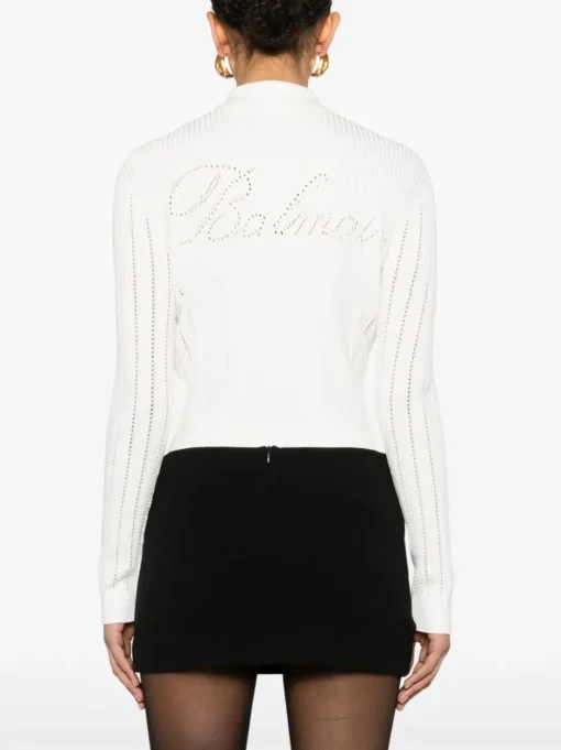 BALMAIN Cardigan with perforated detail