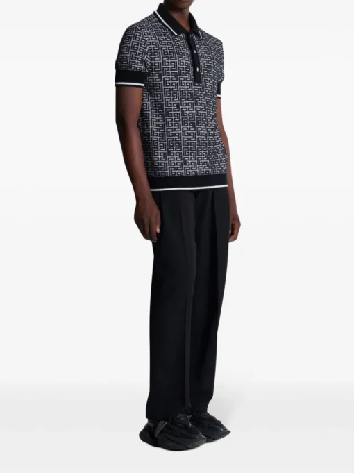 BALMAIN Polo Labyrinth