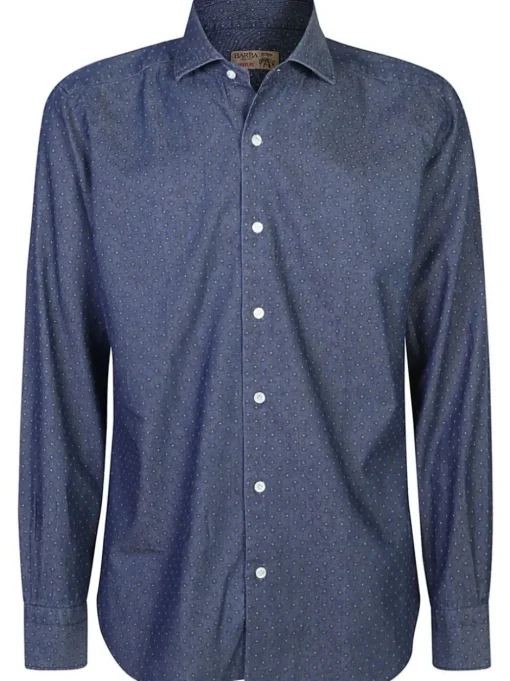 BARBA Camicia con stampa astratta