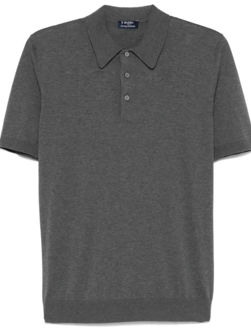 BARBA Cotton polo shirt with logo embroidery