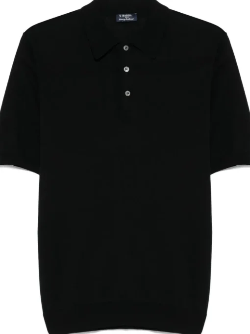BARBA Cotton polo shirt with logo embroidery