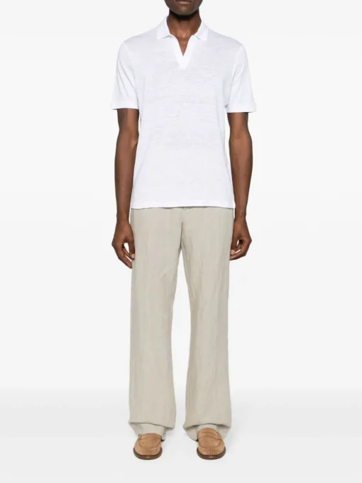 BARBA V-neck polo shirt