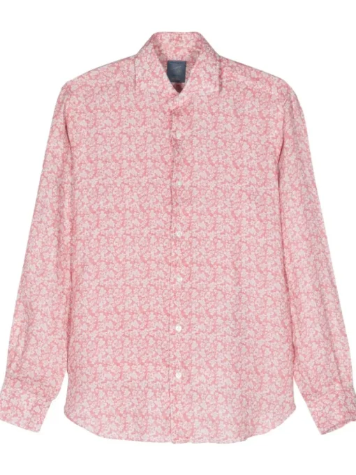 BARBA ,Camicia stampa fantasia fiori