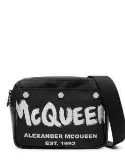 ALEXANDER McQUEEN Borsa messenger con stampa