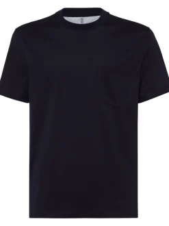 BRUNELLO CUCINELLI Crew-neck T-shirt with patch pockets