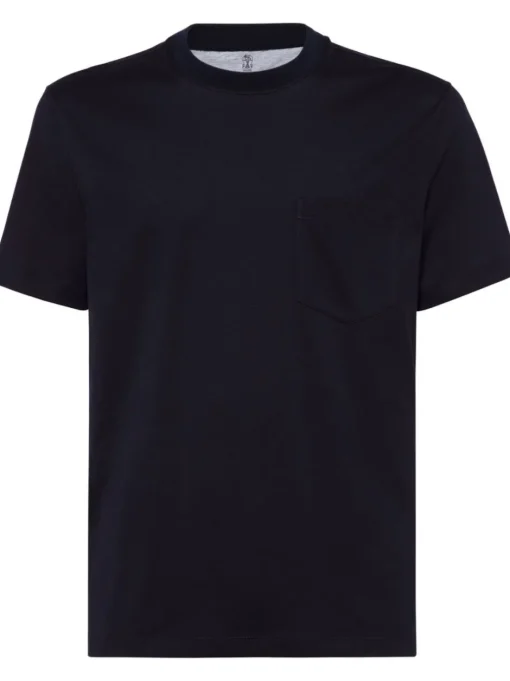 BRUNELLO CUCINELLI Crew-neck T-shirt with patch pockets