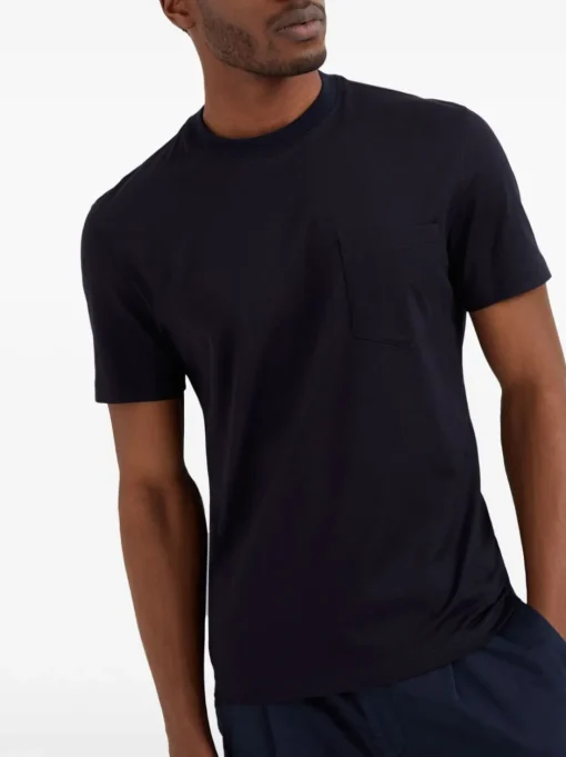 BRUNELLO CUCINELLI Crew-neck T-shirt with patch pockets