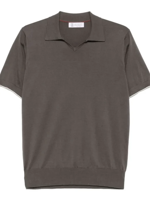 BRUNELLO CUCINELLI Fine-knit polo shirt