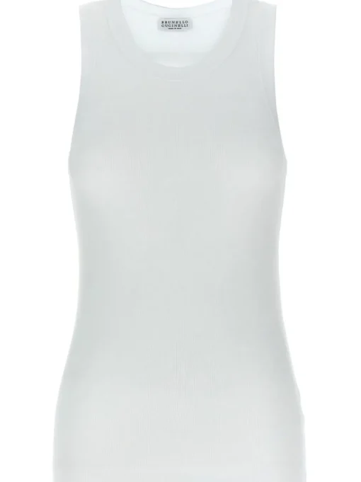 BRUNELLO CUCINELLI Monili tank top with chain detail