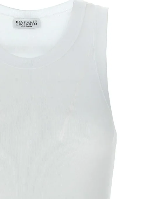 BRUNELLO CUCINELLI Monili tank top with chain detail