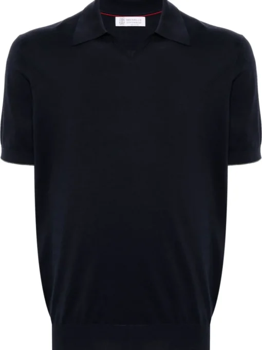 BRUNELLO CUCINELLI Short-sleeved cotton polo shirt