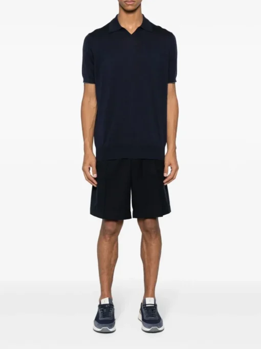 BRUNELLO CUCINELLI Short-sleeved cotton polo shirt