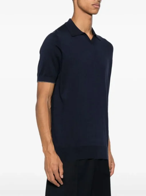 BRUNELLO CUCINELLI Short-sleeved cotton polo shirt