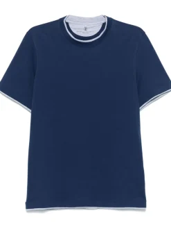 BRUNELLO CUCINELLI T-shirt with layered design