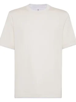 BRUNELLO CUCINELLI T-shirt with layered design