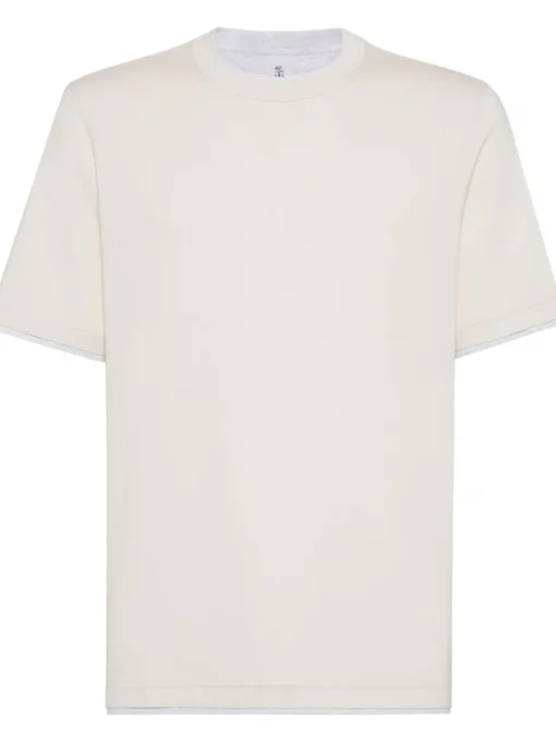 BRUNELLO CUCINELLI T-shirt with layered design