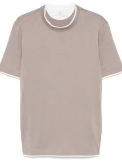 BRUNELLO CUCINELLI T-shirt with layered design