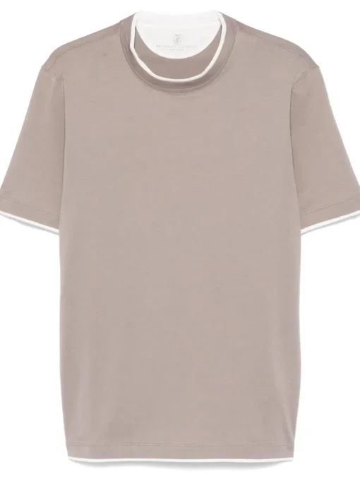 BRUNELLO CUCINELLI T-shirt with layered design
