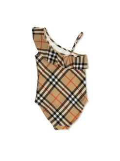 Kids BURBERRY KIDS Checked one-piece swimsuit
