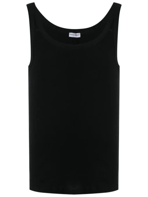 DOLCE & GABBANA Canotta cotone nero